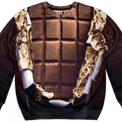 Chocolate Printed Sweatshirt By Fusion on Luulla